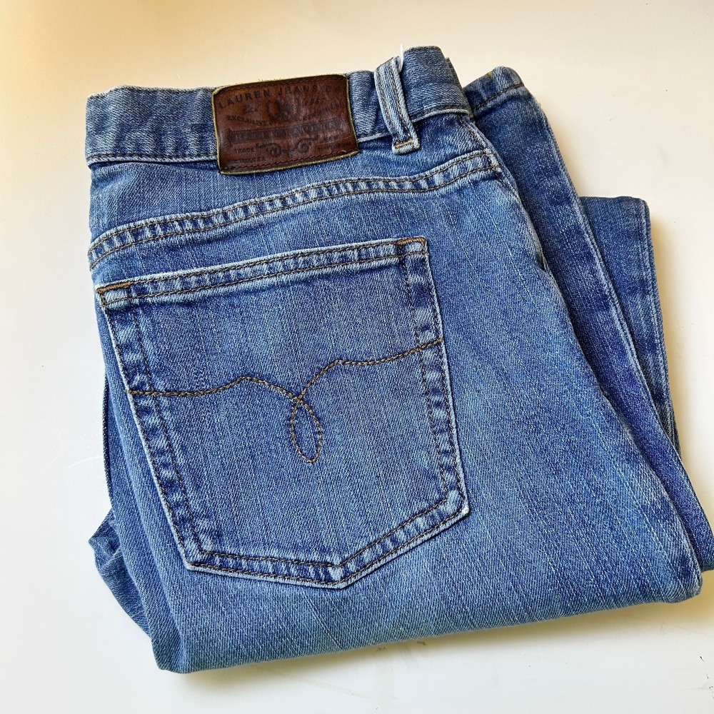 Lauren Jeans Co. Ralph Lauren Blue Denim Bootcut Jeans Women's Size‎ 8P